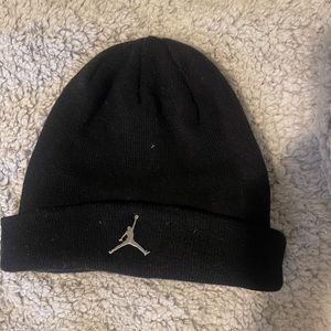 Only worn once ,hand washed , black Jordan beanie from hibbits sports size~youth